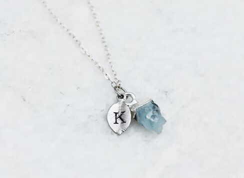 Raw Birthstone Necklace, Bridesmaid Gift, Layering Necklace. Healing Crystal Necklace in Saudi Arabia