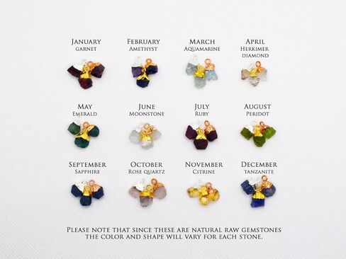 Raw Birthstone Necklace, Bridesmaid Gift, Layering Necklace. Healing Crystal Necklace in Saudi Arabia