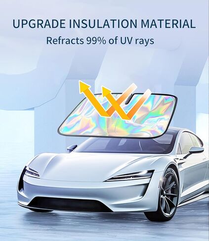 Custom-Fit for Kia Windshield Sun Shade, Car Sunshade Cover UV Block Car Front Window with Foldable Sun Shade Cover Cool Protection Visor, Designed for Kia Accessories (for Kia SPORTAGE) in Saudi Arabia