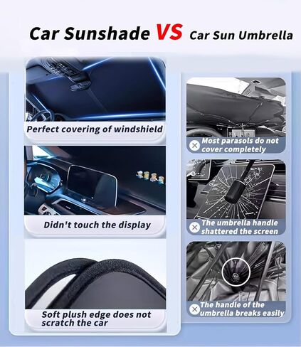 Custom-Fit for Kia Windshield Sun Shade, Car Sunshade Cover UV Block Car Front Window with Foldable Sun Shade Cover Cool Protection Visor, Designed for Kia Accessories (for Kia SPORTAGE) in Saudi Arabia