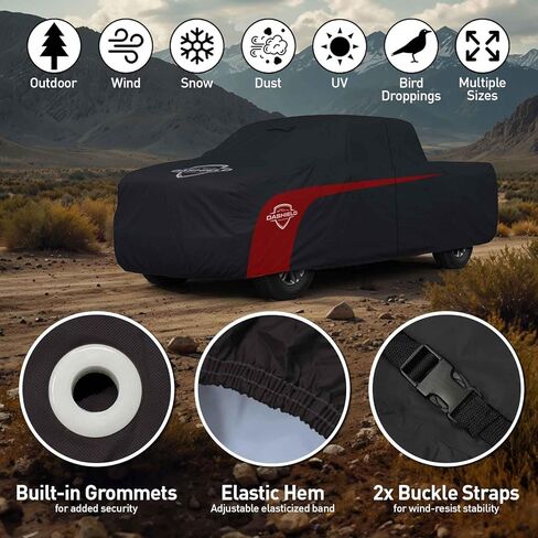 غطاء سيارة Ultimum Lite Truck لـ 2019-2026 Ram 1500 Pickup Crew Cab 6.4 قدم سرير مع سحاب مسامي لجميع الأحوال الجوية حماية من الخدوش والغبار والشمس والثلج والمطر في الأماكن المغلقة والخارجية in Kuwait