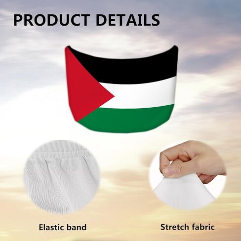علم فلسطين غطاء غطاء محرك السيارة 3.5X5Ft غطاء محرك السيارة الفلسطيني راية الأقمشة المرنة مركبات مقاومة للرياح تزيين الأعلام in Kuwait