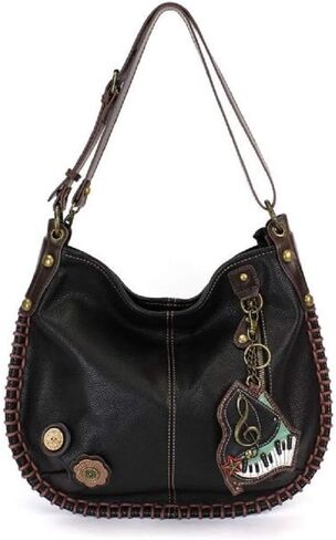 Chala CONVERTIBLE Hobo Large Tote Bag PIANO Music Vegan Leather gift BLACK in Saudi Arabia