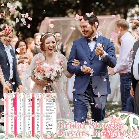 50 Sets Bridal Shower Favors for Guests Wedding Pens Bulk with Thank You Cards Bridal Shower Pens for Guest Wedding Souvenirs Game Prizes in Kuwait