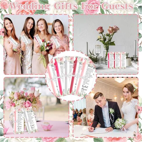 50 Sets Bridal Shower Favors for Guests Wedding Pens Bulk with Thank You Cards Bridal Shower Pens for Guest Wedding Souvenirs Game Prizes in Kuwait