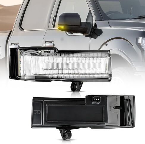Passenger Side Mirror Light Lamp for Ford F150 2015-2020, Right LED Turn Signal Light Mirror Indicator Lamps - Original Fitment F Series in Kuwait