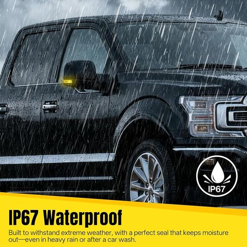 Passenger Side Mirror Light Lamp for Ford F150 2015-2020, Right LED Turn Signal Light Mirror Indicator Lamps - Original Fitment F Series in Kuwait