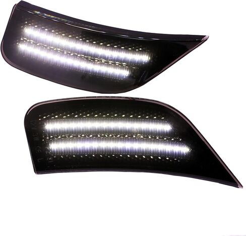 ضوء علامة جانبية LED متوافق مع جي إم سي يوكون XL دينالي تشيفي تاهو سوبربان كاديلاك إسكاليد ESV 2021 2022 2023، علامات جانبية للسائق والراكب الأمامي (عدسة مدخنة، مصابيح LED بيضاء) in Kuwait