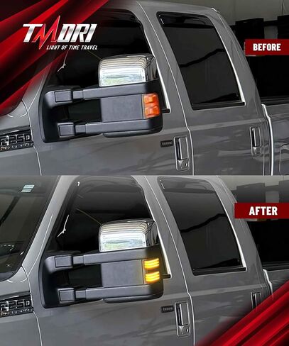 مصابيح LED للمرآة الجانبية - 96LED ثنائي اللون للتشغيل / الانعطاف أضواء الإشارة عدسة مدخنة متوافقة مع 2008-2016 Fo-rd F250 F350 F450 F550 Super Duty in Kuwait