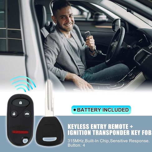 X AUTOHAUX 2 مجموعة 315 ميجا هرتز KOBUTAH2T دخول بدون مفتاح عن بعد الإشعال المستجيب مفتاح فوب لهوندا أكورد 1998-2002 ل أكورا TL 1999-2003 13 رقاقة 4 أزرار 2 قطعة in Kuwait