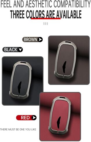 غطاء مفتاح معدني مناسب لـ Genesis GV60 GV80 G70 G90 2025 2024 2023 حافظة مفتاح التحكم عن بعد ملحقات حماية المفاتيح مع سلسلة مفاتيح سوداء in Kuwait