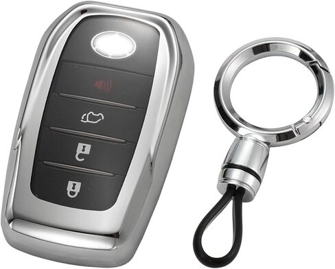 Lcyam مفتاح فوب غطاء مفتاح السيارة واقية كم يناسب لتويوتا Rav4 هايلاندر 4 عداء تاكوما تندرا كورولا كامري in Kuwait