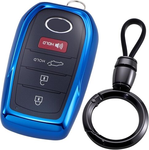 Lcyam مفتاح فوب غطاء مفتاح السيارة واقية كم يناسب لتويوتا Rav4 هايلاندر 4 عداء تاكوما تندرا كورولا كامري in Kuwait