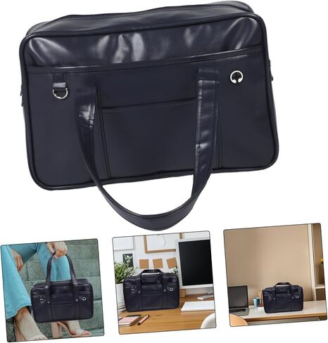 LIFKOME PU Uniform Bag for Daily Commuting Stylish and Unisex Shoulder Tote with Carrying Straps for Men and Women for Outdoor Activities and Office Use in Saudi Arabia