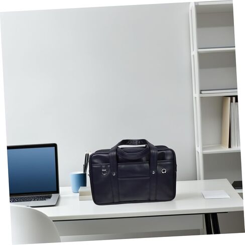PU Laptop Bag for Men Women Large Capacity Single Shoulder Tote with Earphone Hole Versatile Briefcase for Commuting Easy to Clean Organize in Saudi Arabia