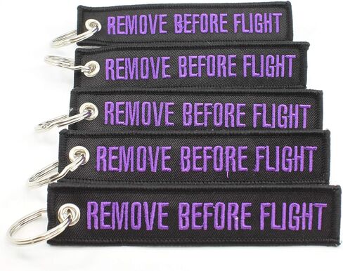 Rotary13B1 - Remove Before Flight - Keychain - Black/Purple - 5pcs in Saudi Arabia