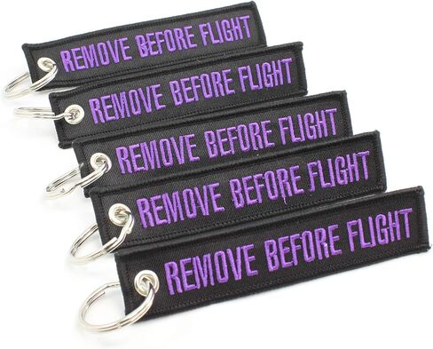 Rotary13B1 - Remove Before Flight - Keychain - Black/Purple - 5pcs in Saudi Arabia