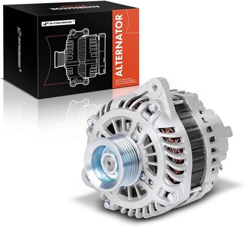 A-Premium Alternator Compatible with Infiniti QX50 2014-2017, Q60 2014-2015, G37 2010-2013, QX70, Q70, EX35, FX35, FX37, M37, Q70L & Nissan 370Z, 12V 130A 7-Groove Pulley Clockwise in Saudi Arabia