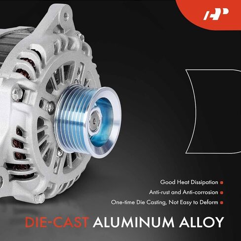 A-Premium Alternator Compatible with Infiniti QX50 2014-2017, Q60 2014-2015, G37 2010-2013, QX70, Q70, EX35, FX35, FX37, M37, Q70L & Nissan 370Z, 12V 130A 7-Groove Pulley Clockwise in Saudi Arabia