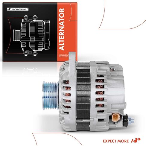 A-Premium Alternator Compatible with Infiniti QX50 2014-2017, Q60 2014-2015, G37 2010-2013, QX70, Q70, EX35, FX35, FX37, M37, Q70L & Nissan 370Z, 12V 130A 7-Groove Pulley Clockwise in Saudi Arabia