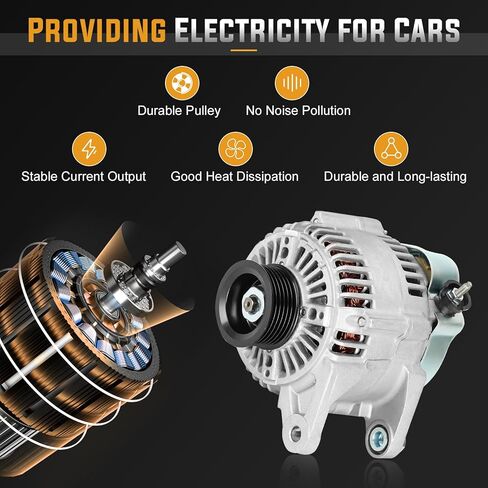 New Alternator for Jeep TJ 4L 2001-2002, for Jeep Wrangler 4L 2001-2002 Replace# 400-52312, AND0255, 121000-3810, 13907 in Saudi Arabia