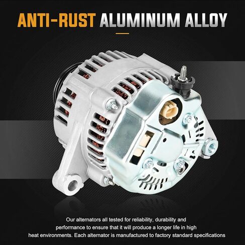 New Alternator for Jeep TJ 4L 2001-2002, for Jeep Wrangler 4L 2001-2002 Replace# 400-52312, AND0255, 121000-3810, 13907 in Saudi Arabia