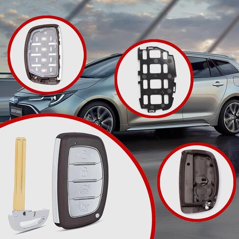 Beefunny 2 Replacement Remote Key Fob Shell Case for Hyundai Tucson Elantra Ioniq Sonata 2014-2020 FCC ID: TQ8-FOB-4F03 TQ8-FOB-4F28 TQ8-FOB-4F11,Just Empty Key Shells in Saudi Arabia