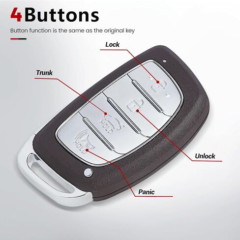 Beefunny 2 Replacement Remote Key Fob Shell Case for Hyundai Tucson Elantra Ioniq Sonata 2014-2020 FCC ID: TQ8-FOB-4F03 TQ8-FOB-4F28 TQ8-FOB-4F11,Just Empty Key Shells in Saudi Arabia