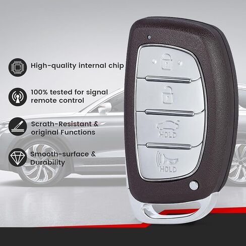 Beefunny 2 Replacement Remote Key Fob Shell Case for Hyundai Tucson Elantra Ioniq Sonata 2014-2020 FCC ID: TQ8-FOB-4F03 TQ8-FOB-4F28 TQ8-FOB-4F11,Just Empty Key Shells in Saudi Arabia