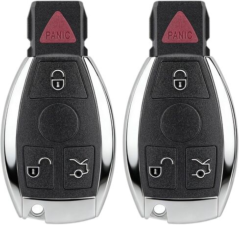استبدال مفتاح Fob عن بعد يناسب 1997-2014 Mercedes Benz C CL E GL ML R S Class 1997-2014 Mercedes 300 SL Sprinter دخول بدون مفتاح عن بعد IYZ3312 IYZDC (حزمة من 2) in Kuwait