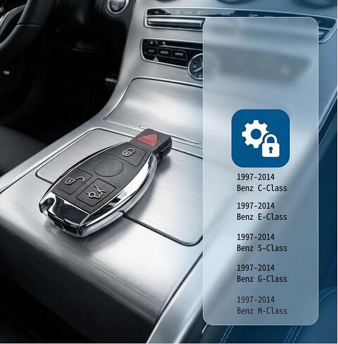 استبدال مفتاح Fob عن بعد يناسب 1997-2014 Mercedes Benz C CL E GL ML R S Class 1997-2014 Mercedes 300 SL Sprinter دخول بدون مفتاح عن بعد IYZ3312 IYZDC (حزمة من 2) in Kuwait