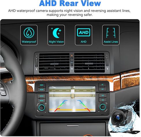 Sixtop [2+64g] Android Car Stereo لـ BMW E53 1999-2005 مع ارتباط مرآة Auto Auto Carplay Android 9 بوصة in Kuwait