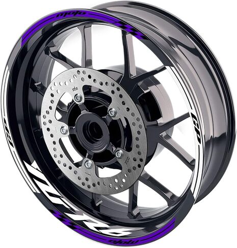 MC MOTOPARTS 17 inch Wheel Rim Stickers Decals Vinyl Glossy AA02 Compatible with YZF R6 99-24 09 10 11 12 13 14 15 16 17 18 19 20 21 22 23 24 (WHITE) in Saudi Arabia