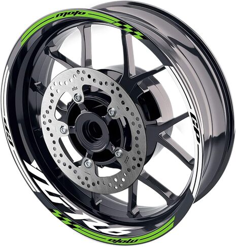 MC MOTOPARTS 17 inch Wheel Rim Stickers Decals Vinyl Glossy AA02 Compatible with YZF R6 99-24 09 10 11 12 13 14 15 16 17 18 19 20 21 22 23 24 (WHITE) in Saudi Arabia