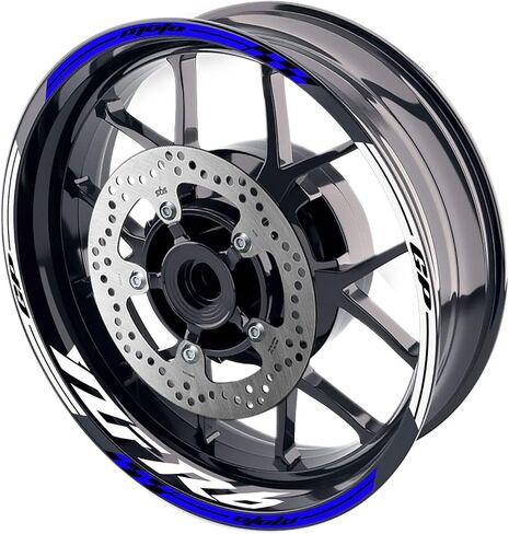 MC MOTOPARTS 17 inch Wheel Rim Stickers Decals Vinyl Glossy AA02 Compatible with YZF R6 99-24 09 10 11 12 13 14 15 16 17 18 19 20 21 22 23 24 (WHITE) in Saudi Arabia