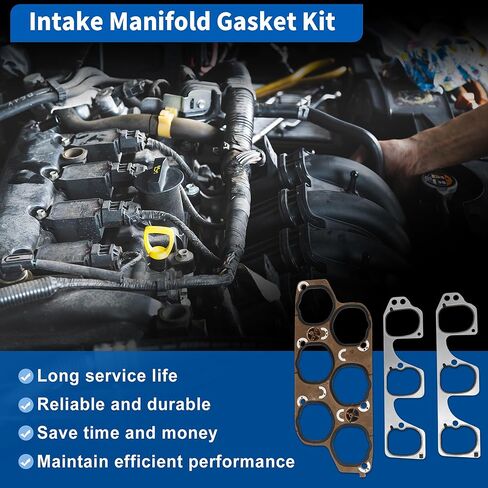 No.12598158 Engine Upper & Lower Intake Gaskets Set for Buick LaCrosse 2005-2008 3.6L for Cadillac CTS 2004-2009 3.6L Intake Manifold Gasket for Chevrolet Malibu 2008-2012 3.6L in Kuwait