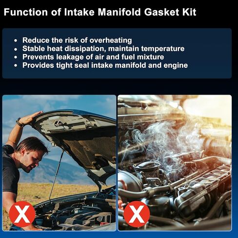 No.12598158 Engine Upper & Lower Intake Gaskets Set for Buick LaCrosse 2005-2008 3.6L for Cadillac CTS 2004-2009 3.6L Intake Manifold Gasket for Chevrolet Malibu 2008-2012 3.6L in Kuwait