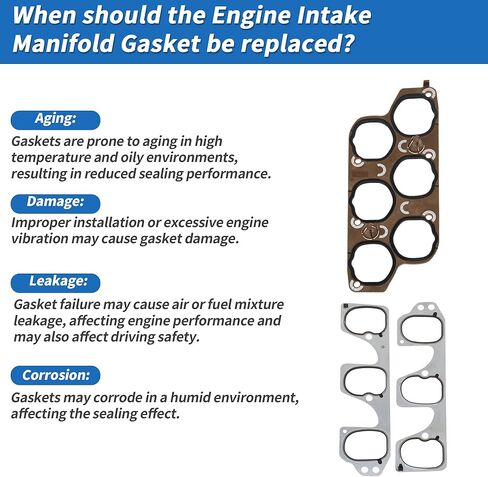 No.12598158 Engine Upper & Lower Intake Gaskets Set for Buick LaCrosse 2005-2008 3.6L for Cadillac CTS 2004-2009 3.6L Intake Manifold Gasket for Chevrolet Malibu 2008-2012 3.6L in Kuwait