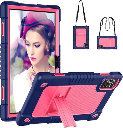 for KADYBE D115 Tablet Case,for MEIZE D115 10.1 inch Case,Shockproof Kids Case with Shoulder Strap for DOMATON D105/kimlok Android 13 14/MEIZE D115/KADYBE D115/Qukenk 10.1 inch (Navy/Green) in Saudi Arabia