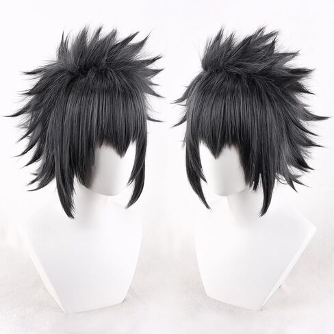 Blue and Black wig 30cm Fluffy Short Hair Cosplay Wig Anime Wig Costume Character Role play in Kuwait