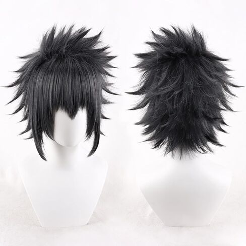 Blue and Black wig 30cm Fluffy Short Hair Cosplay Wig Anime Wig Costume Character Role play in Kuwait
