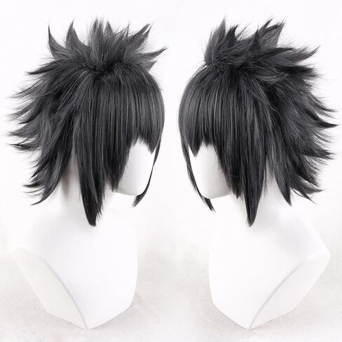 Blue and Black wig 30cm Fluffy Short Hair Cosplay Wig Anime Wig Costume Character Role play in Kuwait