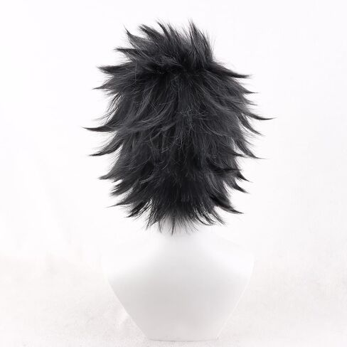 Blue and Black wig 30cm Fluffy Short Hair Cosplay Wig Anime Wig Costume Character Role play in Kuwait