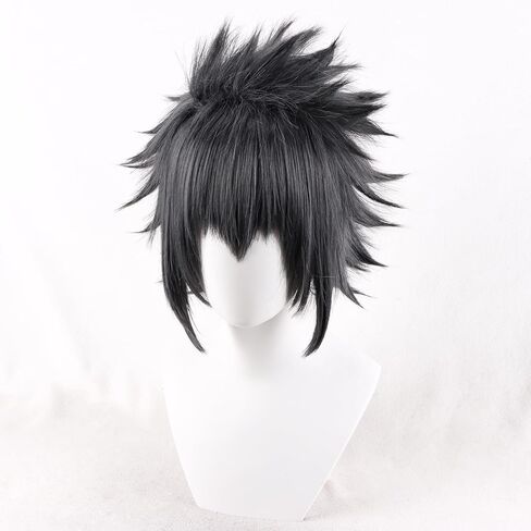 Blue and Black wig 30cm Fluffy Short Hair Cosplay Wig Anime Wig Costume Character Role play in Kuwait