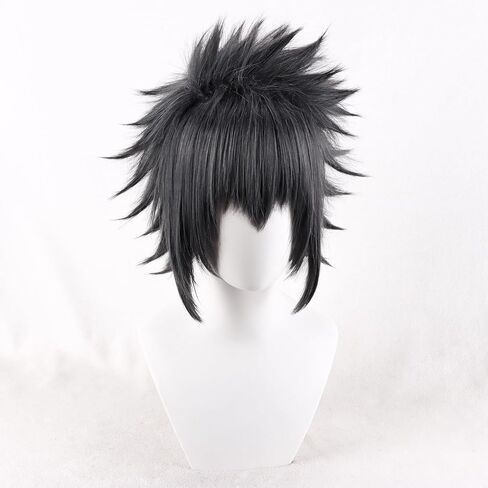 Blue and Black wig 30cm Fluffy Short Hair Cosplay Wig Anime Wig Costume Character Role play in Kuwait
