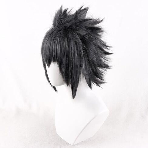 Blue and Black wig 30cm Fluffy Short Hair Cosplay Wig Anime Wig Costume Character Role play in Kuwait
