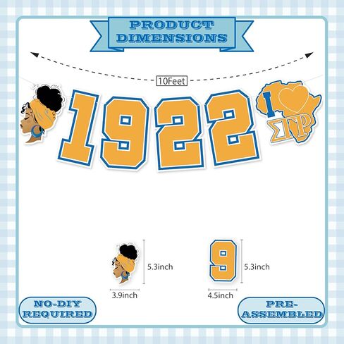 1922 سيجما نادي نسائي راية - لا DIY 1922 سيجما نادي نسائي زينة للنساء السود نادي نسائي جمعية لوازم الحفلات بريق in Kuwait