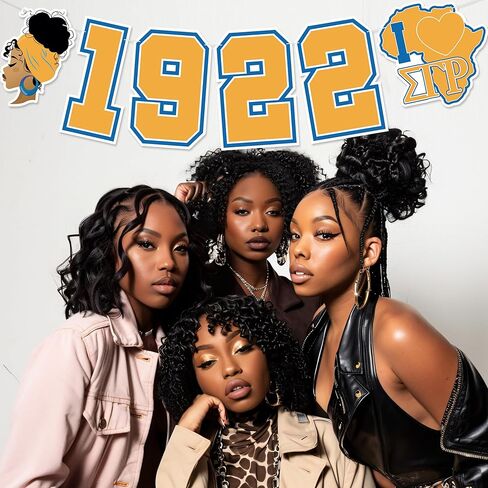 1922 سيجما نادي نسائي راية - لا DIY 1922 سيجما نادي نسائي زينة للنساء السود نادي نسائي جمعية لوازم الحفلات بريق in Kuwait