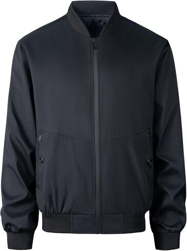 Lightweight Jacket for Men, Casual Versatile All-Season Outdoor Windbreaker, Trendy Sports Style Black in Saudi Arabia