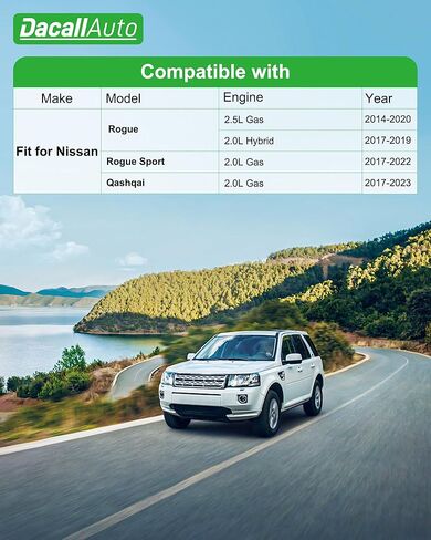 Activated Carbon Cabin & Engine Air Filter Set fit for Nissan Rogue 2.5L Gas (2014-2020), Rogue Hybrid 2.0L (2017–2019), Rogue Sport/Qashqai 2.0L (2017–2023), Replacement CF11854, CA11858 in Kuwait